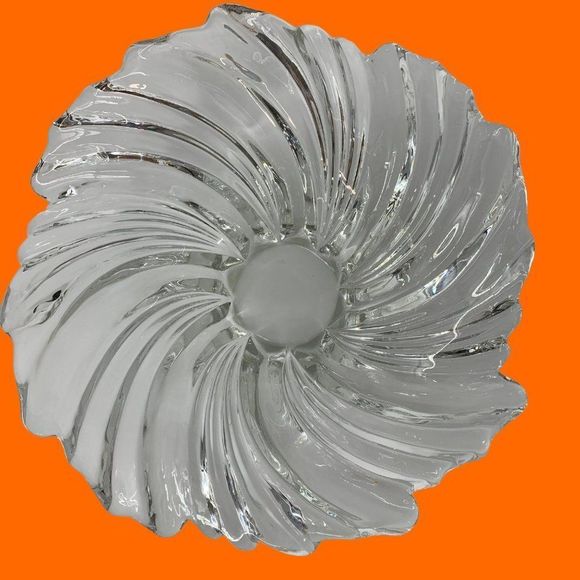 Mikasa Other - VTG Mikasa clear crystal swirl centerpiece bowl large 13" x 6" 4090